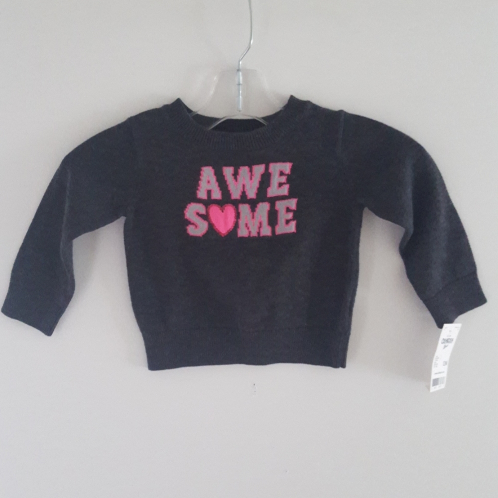 Oshkosh B'gosh girl dark heather gray sweater